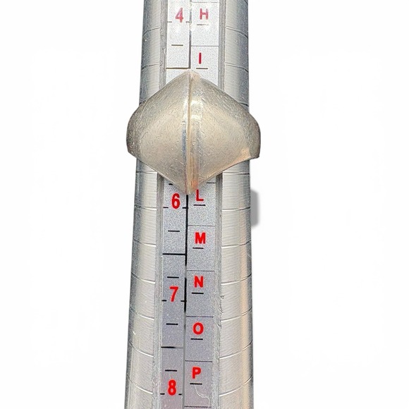 Sterling Jewelry - Sterling Geometric Pyramid Ring Pointed Peak Statement Sz 5 DWL 925